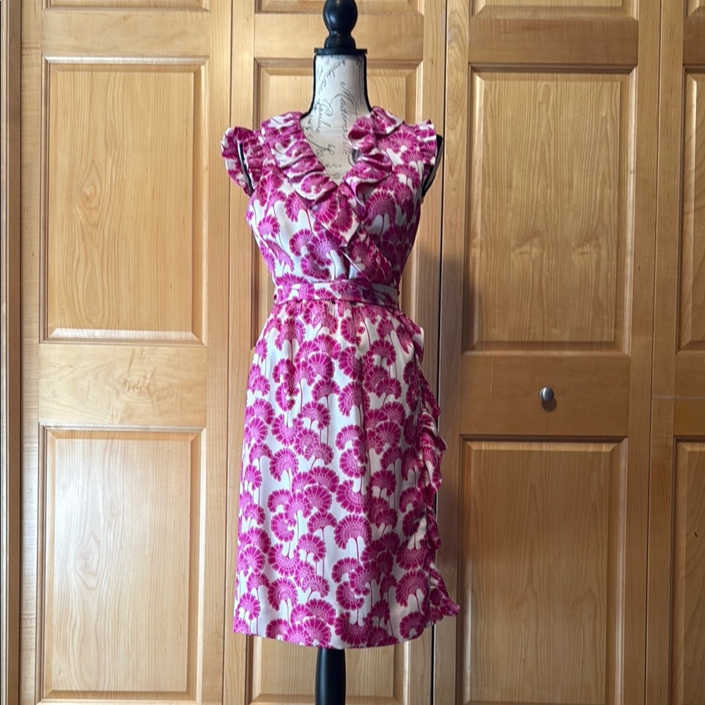 Kate Spade Floral Pink Ruffle Dress -